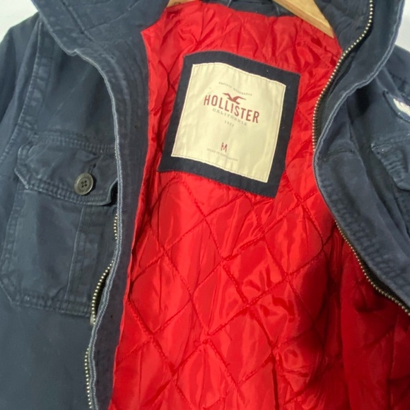 HOLLISTER Military Surplus Field Utility Jacket Medium Vtg Y2k Prep - Picture 5 of 9